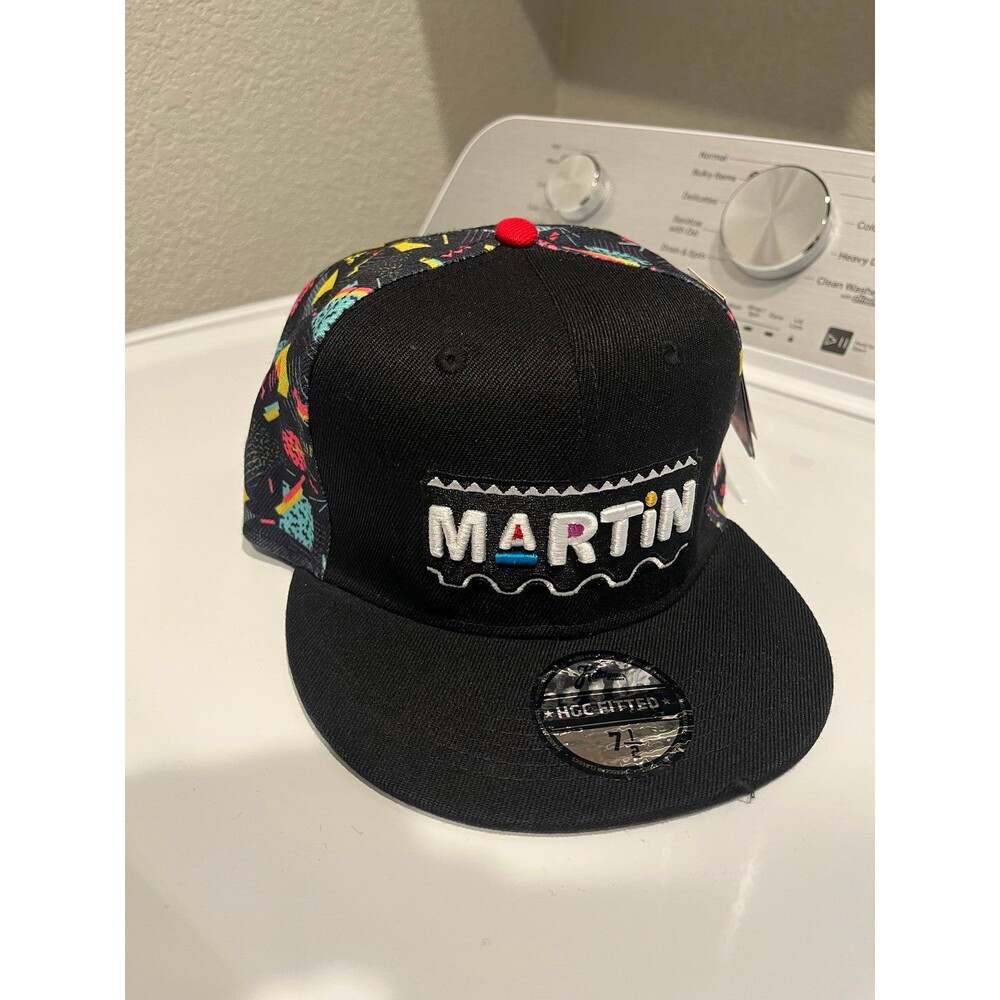 Headgear Classics Martin TV Show Fitted Hat Size 7 1/2 Black 90s Graphic NWT